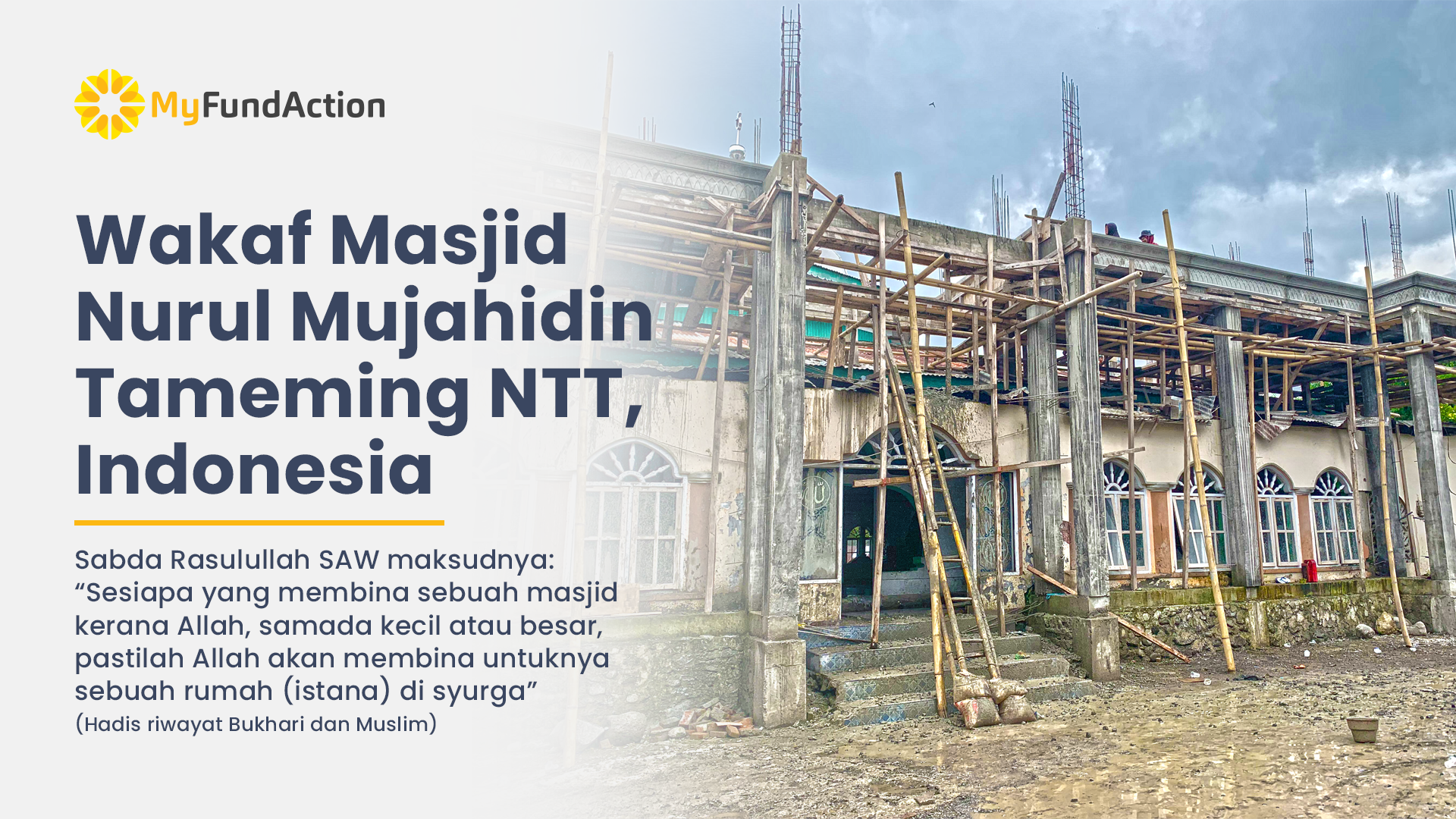 WAKAF MASJID NURUL MUJAHIDIN TAMEMING NTT, INDONESIA (MNA)